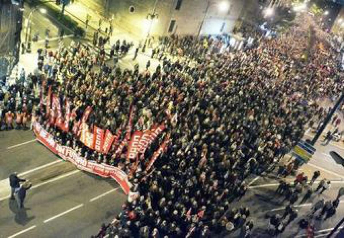 Manifestacion en Zaragoza.