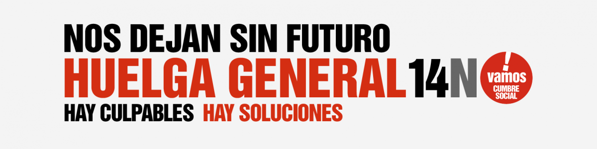 Comisiones Obreras. Huelga General. 14 de noviembre de 2012
